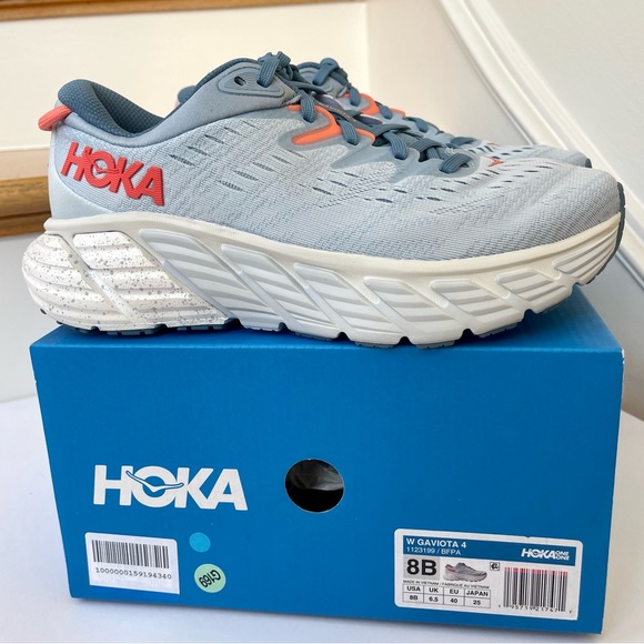 NWT Hoka One One Womens Gaviota 4 Running Shoes Blue Fog / Plein Air Light Blue